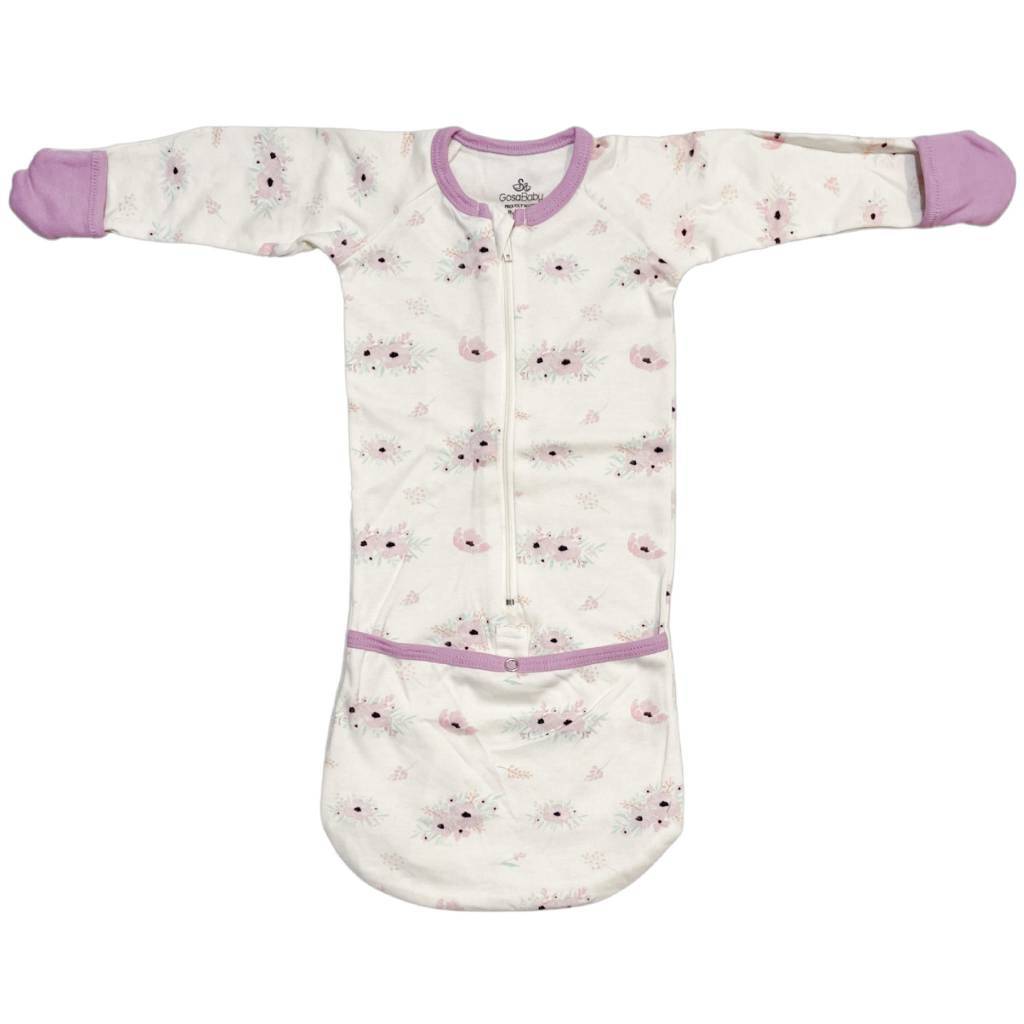 Gown Pajamas - Flowers/Purple
